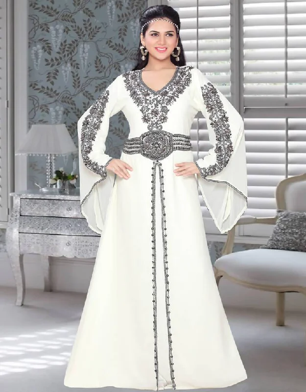 Moroccan style kaftan With Front Slit