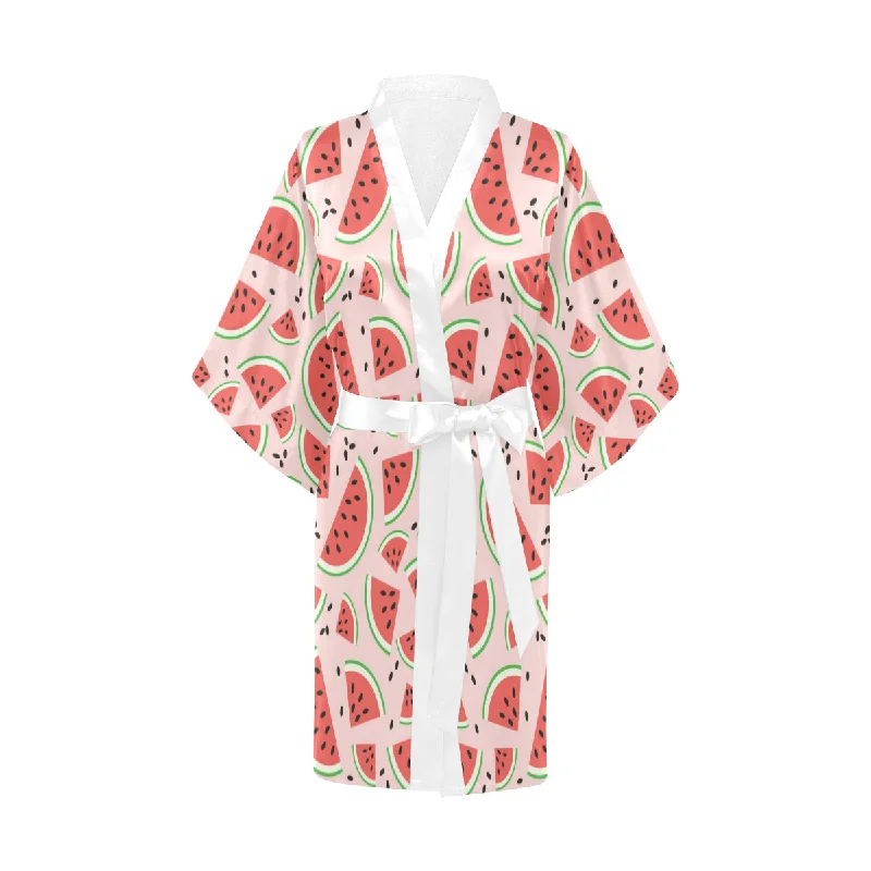 Watermelon pattern Women's Short Kimono Robe