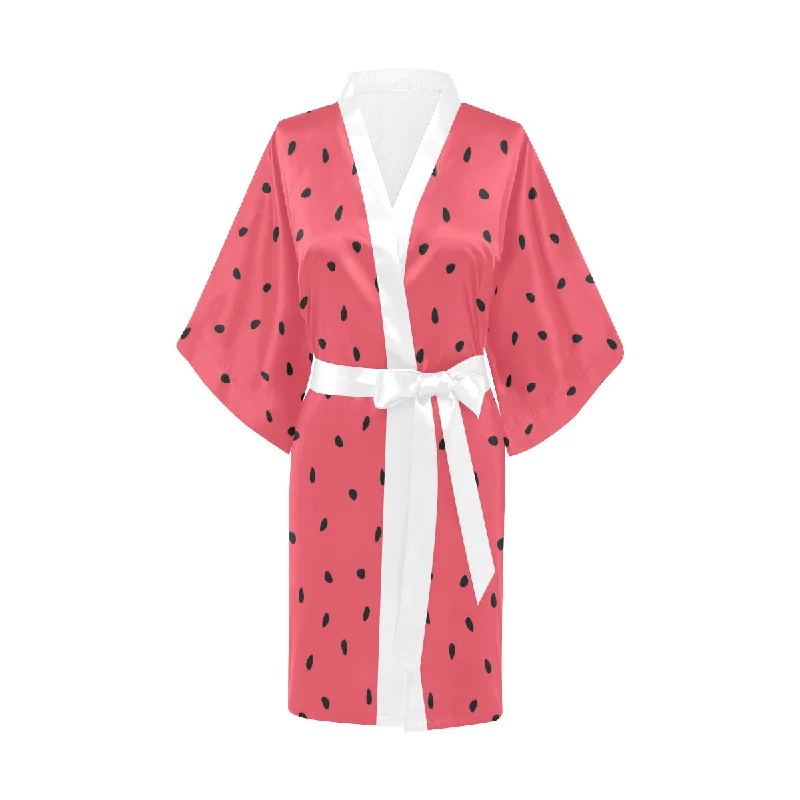 watermelon texture background Women's Short Kimono Robe