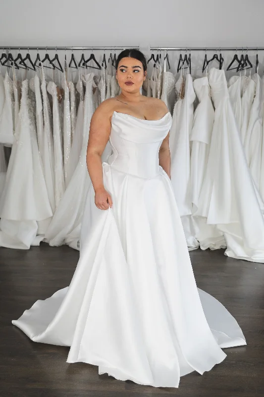 Caroline Drop Waist Wedding Gown