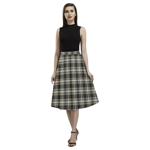 Menzies Black & White Ancient Tartan Aoede Crepe Skirt