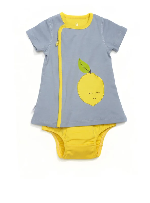 zip-up lemon dress