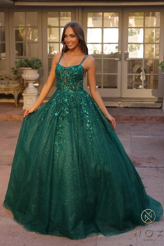 Nox Anabel -H1271 Sweetheart Neck Sequin Prom Ballgown